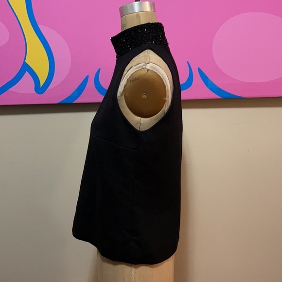 KORS Michael Kors Black Halter Neck Beaded Top - Picture 9 of 11